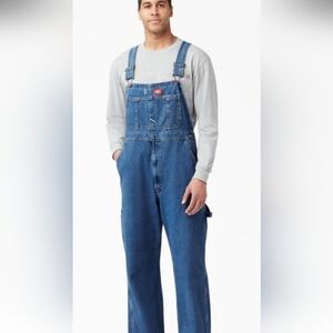 Dickies Stonewash  Blue Denim Overalls 36 X 34